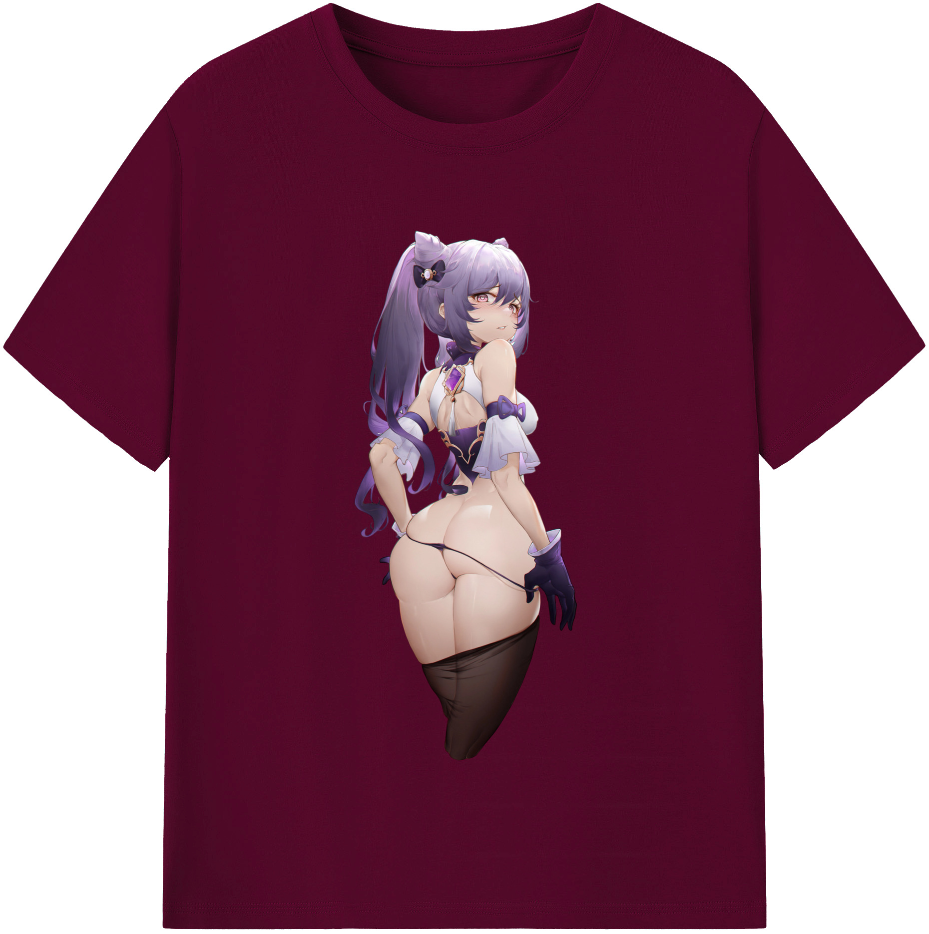 げんし神 刻晴 こくせい genshin Kokusei レディースカジュアルプリントTシャツ（綿100％）
